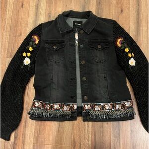 Desigual Denim Embroidered Jacket